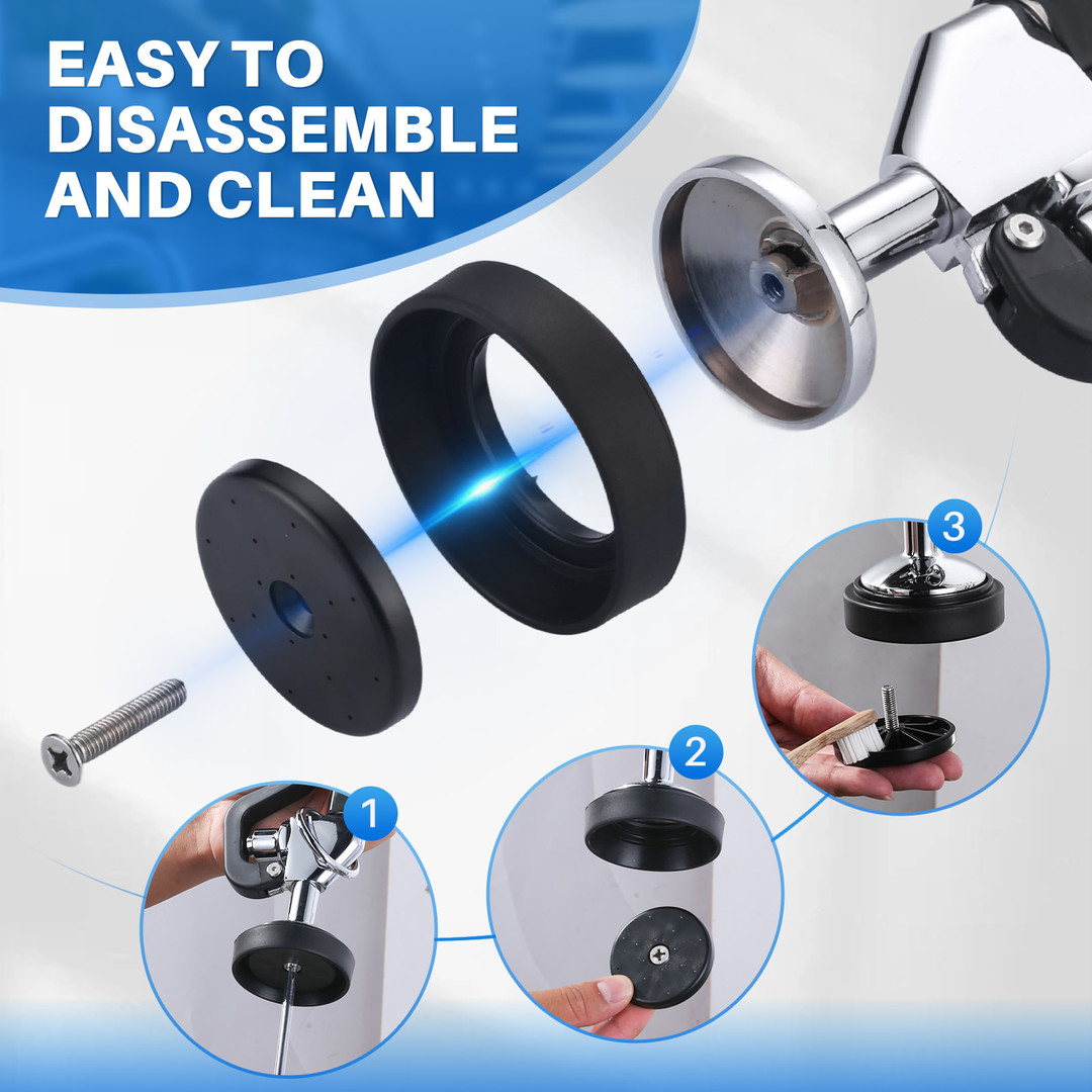 7/8 in, 20 UNEF Pre-Rinse Spray in Black with 38 inch Stainless-Steel Pre Rinse Hose for Commercial Sink Faucet - Image 6