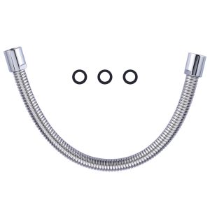 18.5 in. Pre-Rinse Stainless Steel Flexible Hose for Commercial Sink Faucet with Brass Connector in Chrome