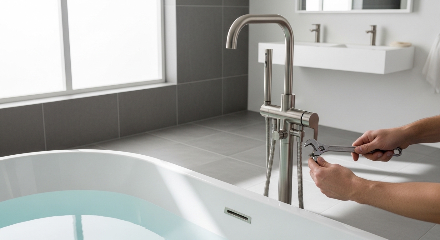 free standing tub faucet repair