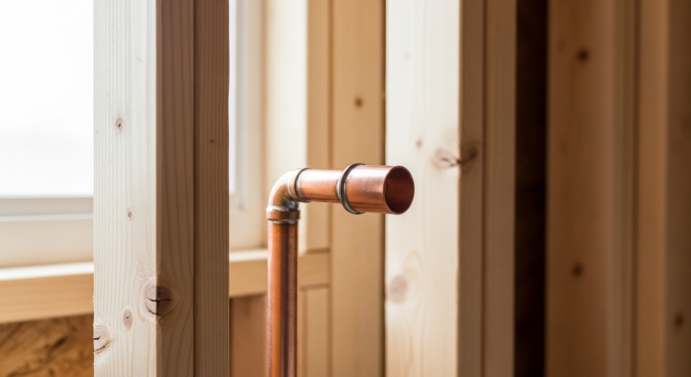 copper faucet stub out