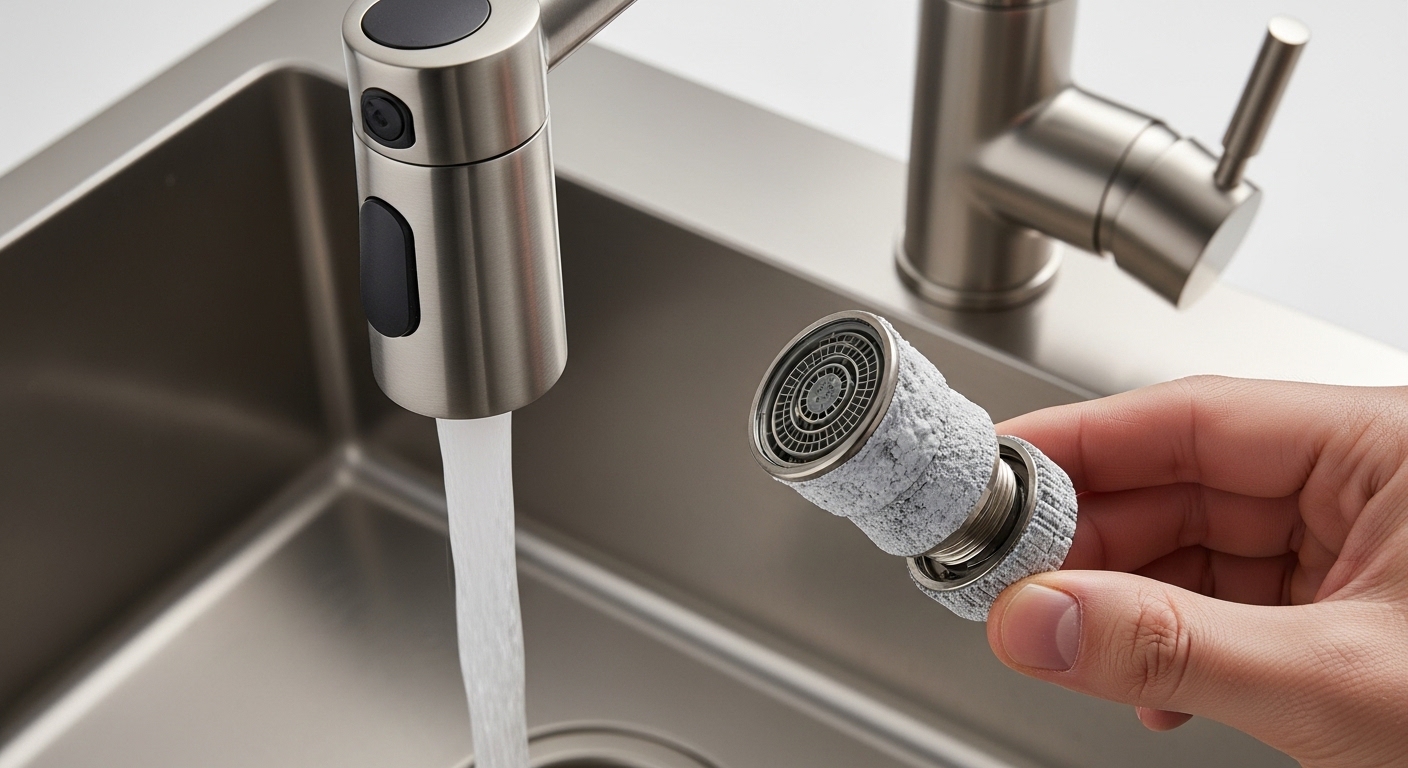 how to increase water flow in kitchen faucet