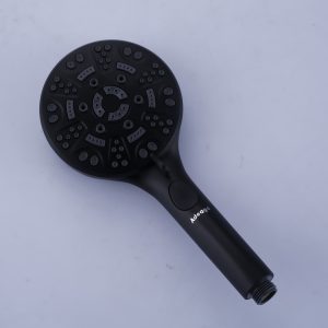 5-Spray Patterns 4.7 in. Single Wall Mount Handheld Shower Head in Matte Black
