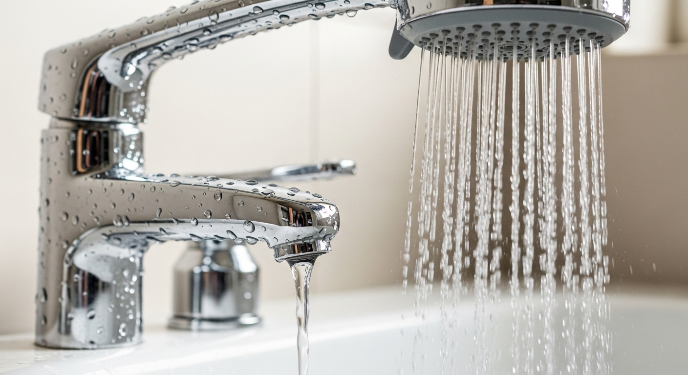 bathroom tub faucet leaking when shower is on