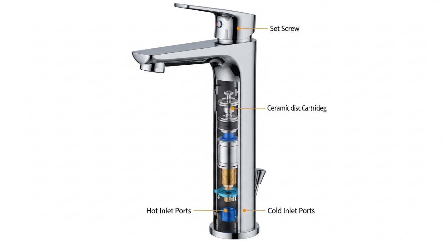 vessel sink faucet cartridge