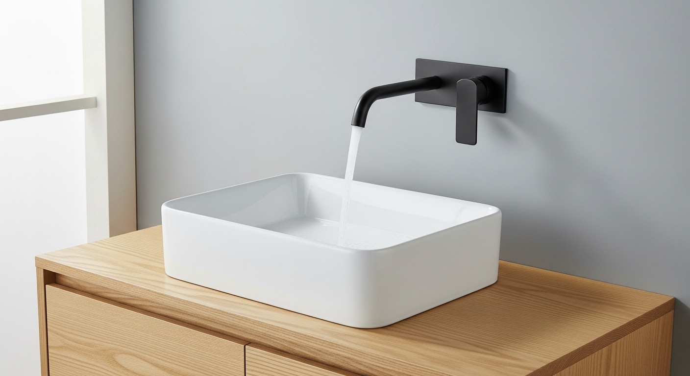 wall mount faucet two hole