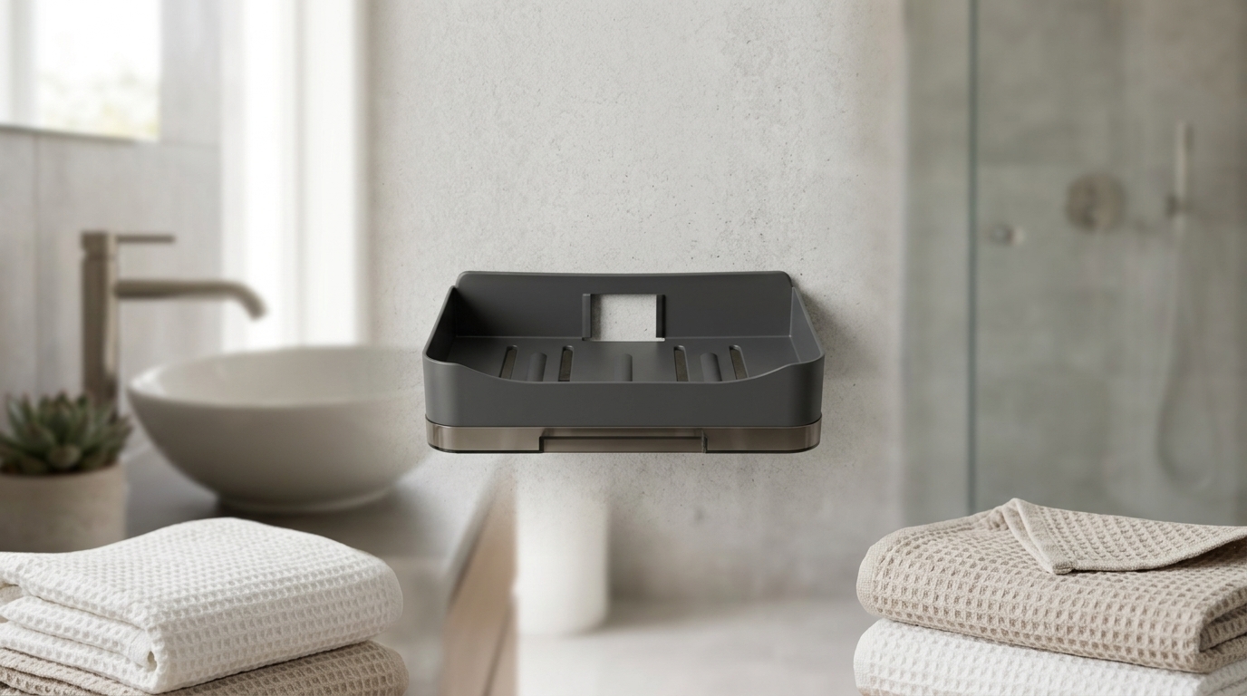 Wall Mounted Draining Soap Dish Holder for Shower and Sink