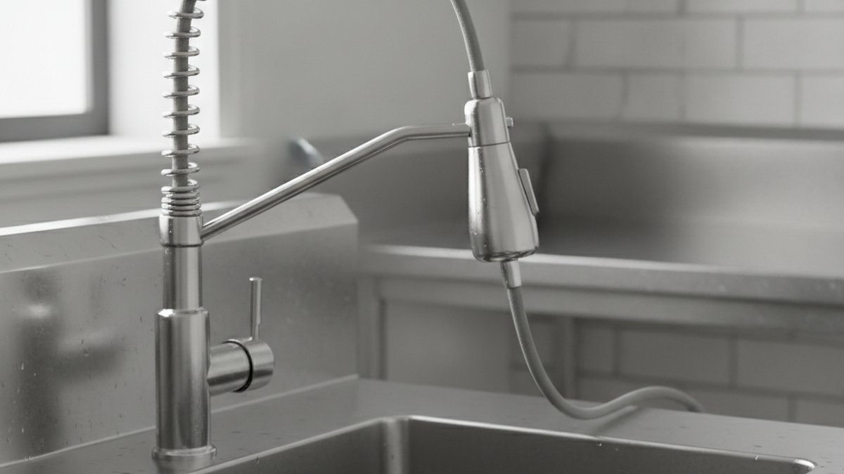 commercial kitchen faucet install