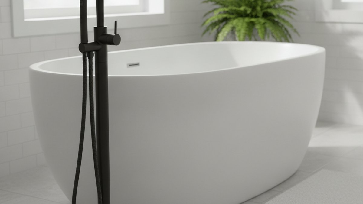 freestanding tub faucet and drain