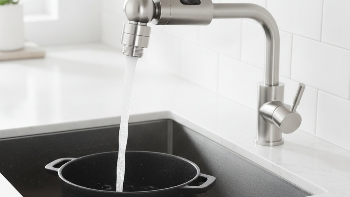 stainless steel kitchen faucet extender