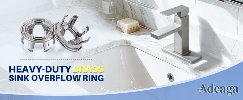 ADEAGA Brushed Nickel brass sink overflow ring cover