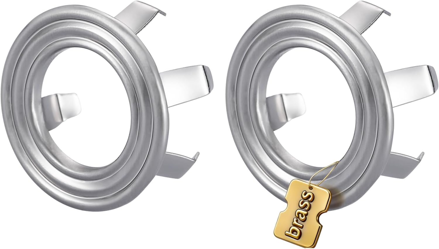Chrome brass sink overflow ring cover - application