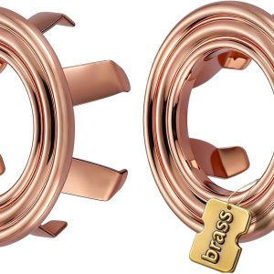 Copper brass sink overflow ring cover