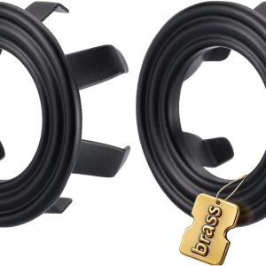 Matte Black brass sink overflow ring cover