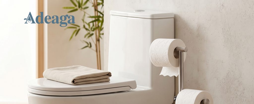 ADEAGA Brushed Nickel freestanding toilet paper holder stand