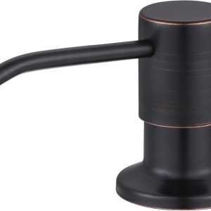 Oil Rubbed Bronze kitchen sink soap dispenser with 17 oz bottle