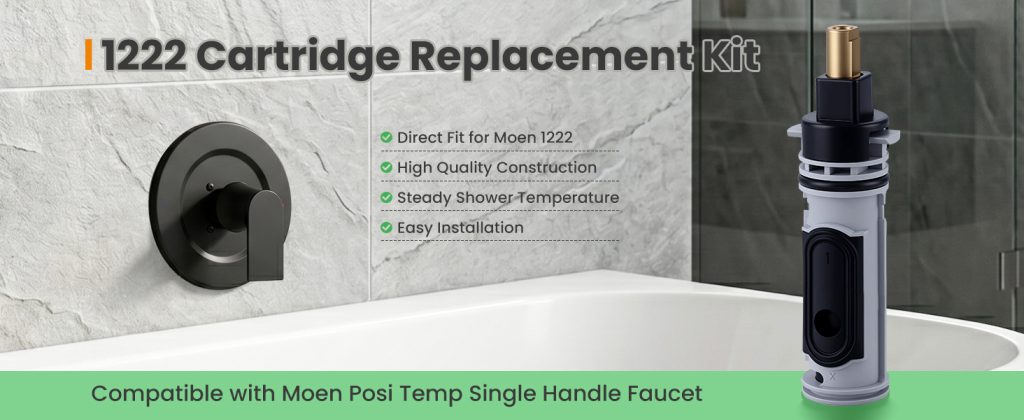 ADEAGA Replacement shower cartridge for Moen 1222 Posi-Temp valves