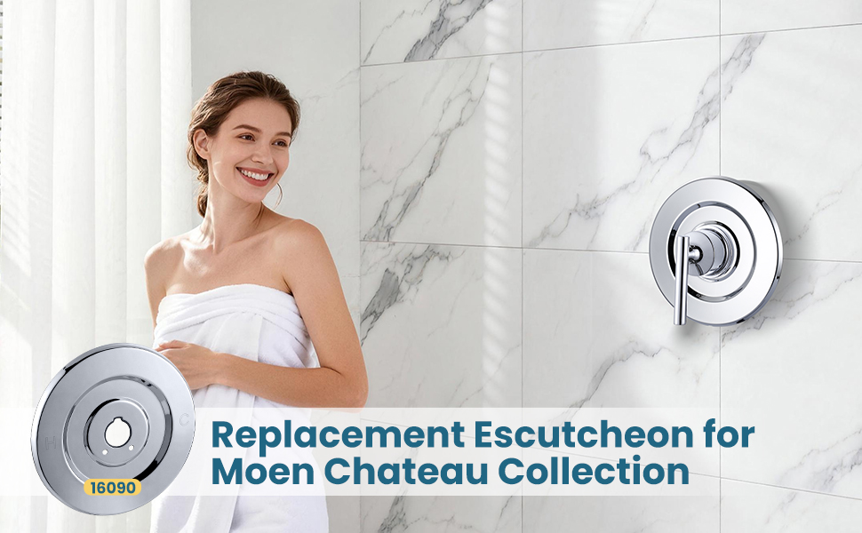 ADEAGA Chrome shower escutcheon plate for Moen Chateau 16090