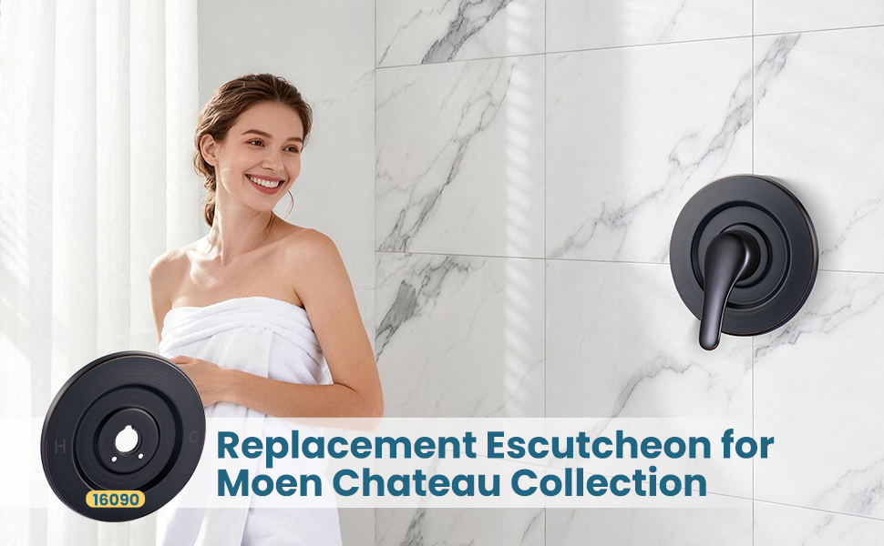 ADEAGA Oil Rubbed Bronze shower escutcheon plate for Moen Chateau 16090